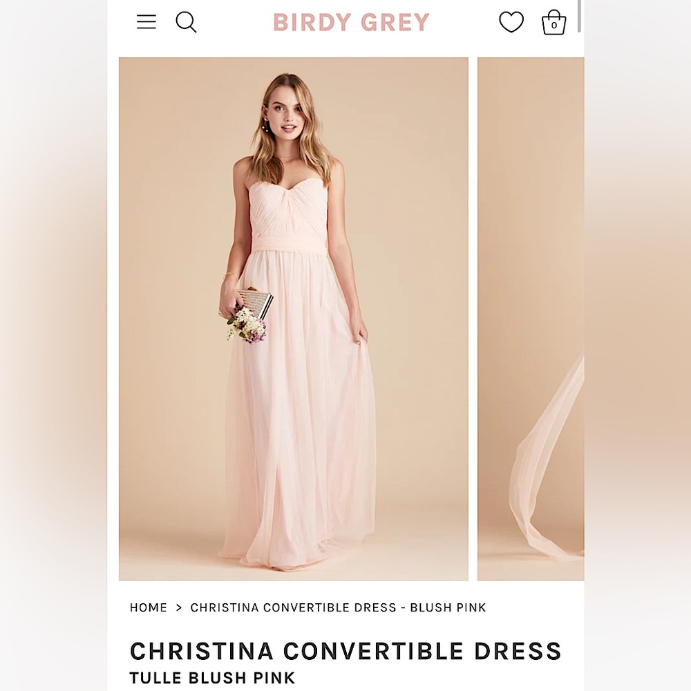 CHRISTINA CONVERTIBLE DRESS
TULLE BLUSH PINK